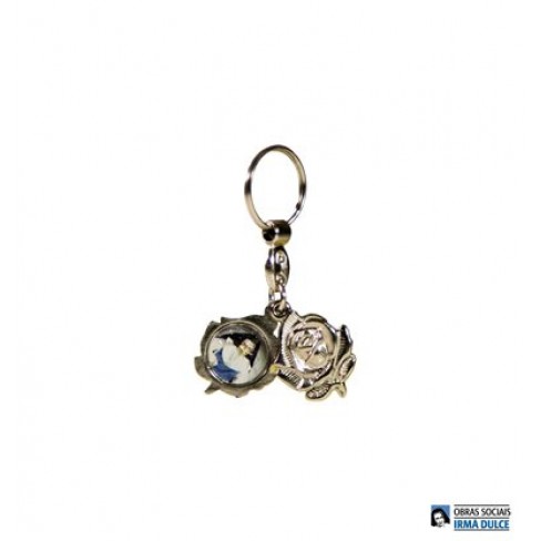 Chaveiro Níquel Amor Perfeito Santa Dulce