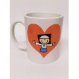 Caneca Cerâmica Coração Vermelha ID G