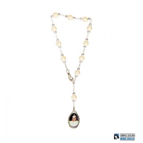 Pulseira Pérola com Imagem da Santa Dulce
