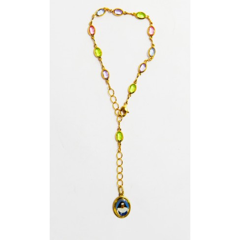 Pulseira com Pedras coloridas Santa Dulce
